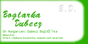 boglarka dubecz business card